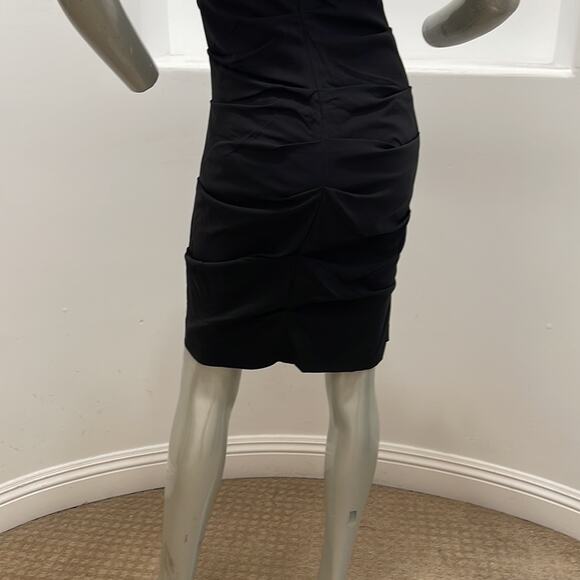 Nicole Miller Collection Sheath Tuck Dress Cocktail Party Size 6 - Picture 8 of 13